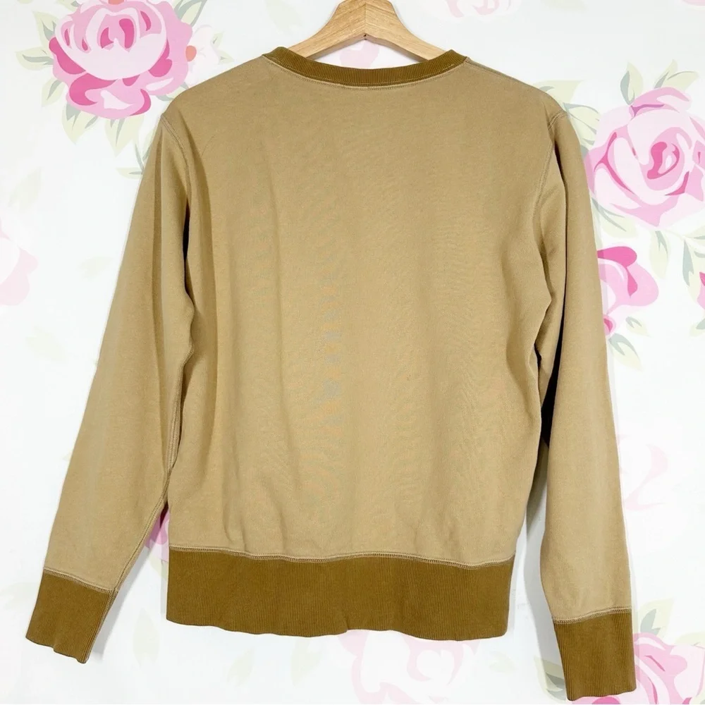 Uniqlo Peanuts Tan and Brown Crewneck with Snoopy Graphic Sweatshirt S - Picture 6 of 9